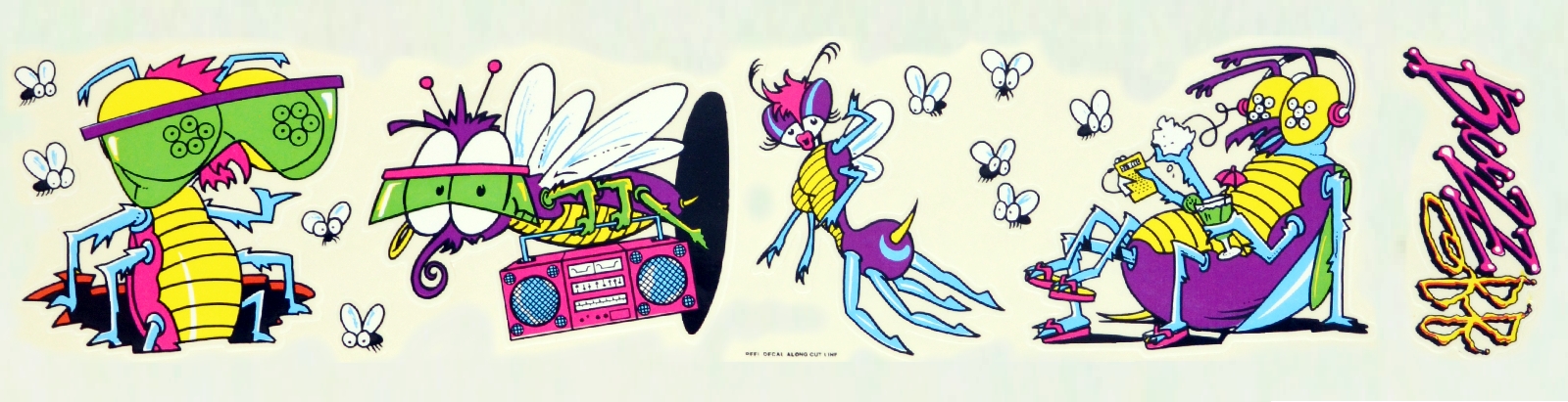 Buzz Bee Auto Graphic Decor XL Lucky Decals + Rakel Set