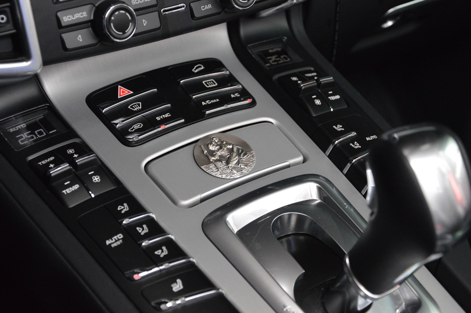 Aluminium Plakette Schutzpatron Heiliger Sankt Christophorus 4,2 cm