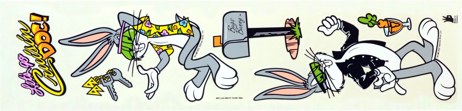 Bugs Bunny Auto Graphic Decor XL Lucky Decals + Rakel Set