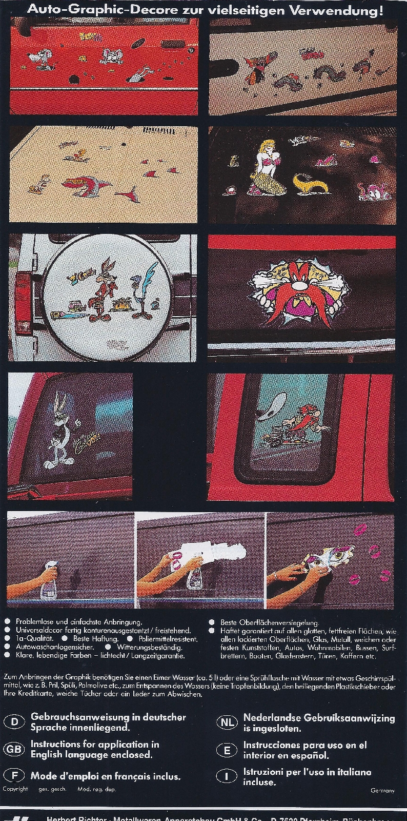 Looney Tunes Poison Snake Schlange Graphic Decor XL Lucky Decals + Rakel Set