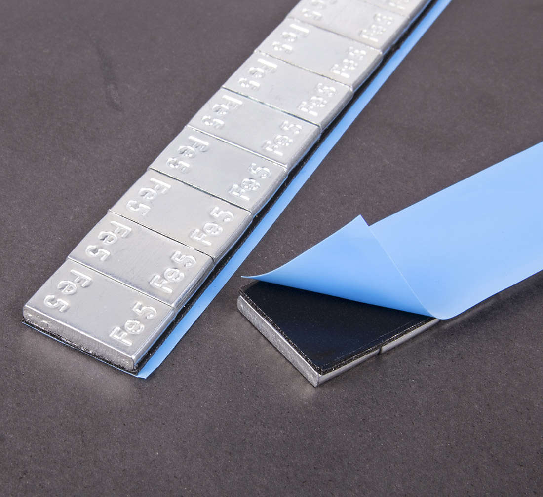 Wuchtgewichte Klebegewichte 5g x 100 verzinkt silber auf Tape