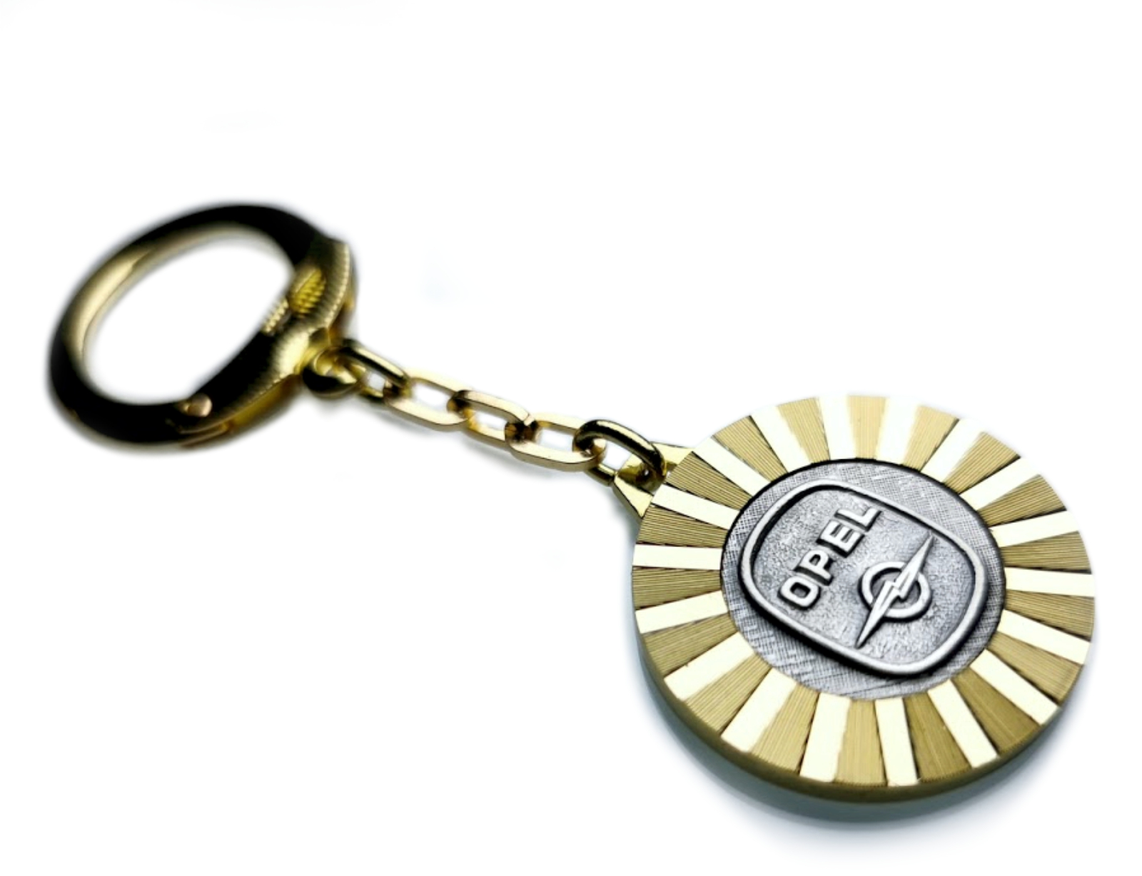 Opel Metall Schlüsselanhänger Anhänger Diamantschliff Lüfterrad