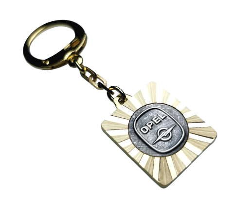 Opel Metall Schlüsselanhänger Anhänger Diamantschliff Lüfterrad