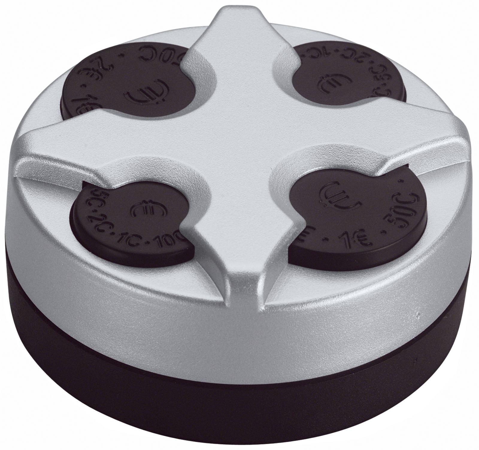 Silberfarbene Euro Münzbox Münzhalter Münzen Halter