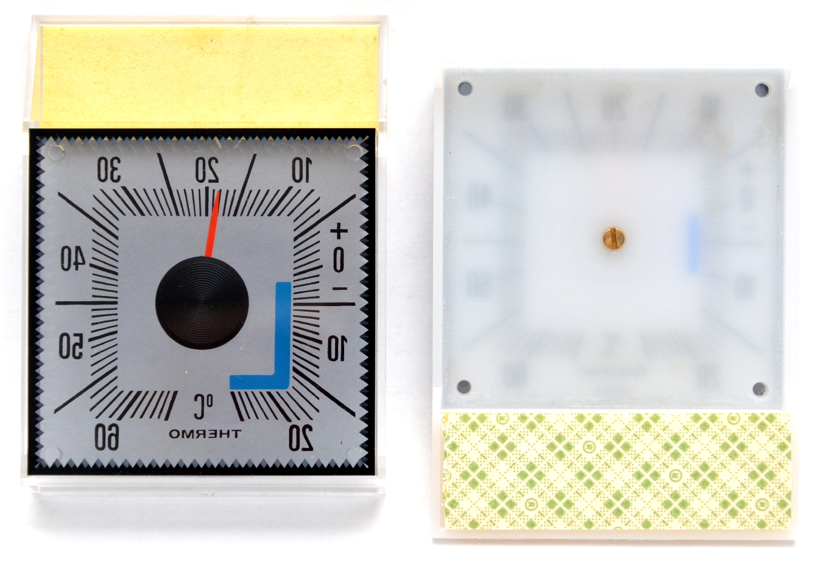 Innen- und Außen-Thermometer Set selbstklebend mit Anleitung