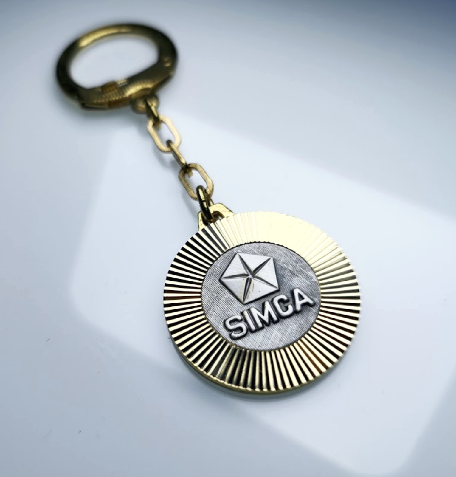 SIMCA Metall Schlüsselanhänger Anhänger Diamantschliff Lüfterrad