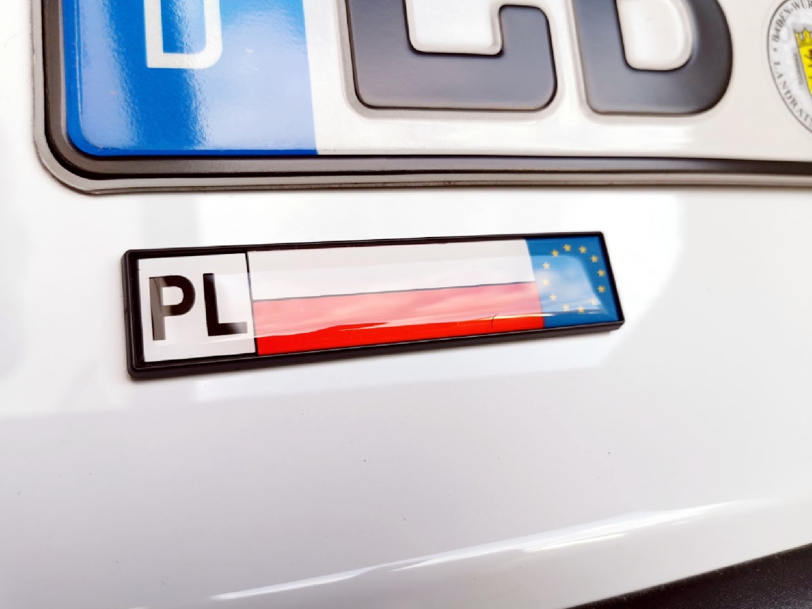 Polen PL Emblem Schild 10 cm Kristalldekor