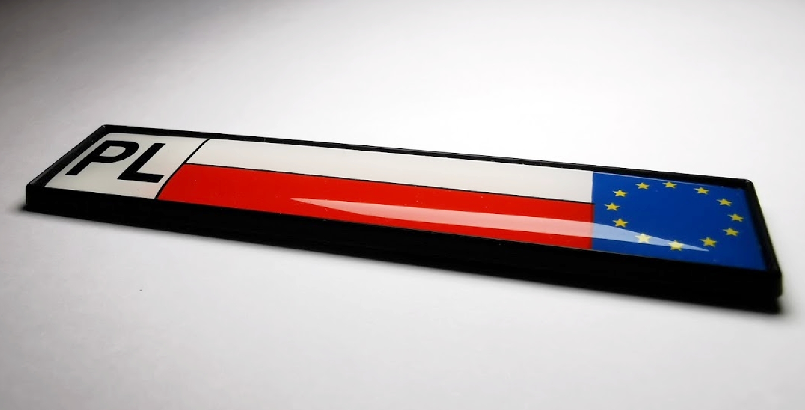 Polen PL Emblem Schild 10 cm Kristalldekor