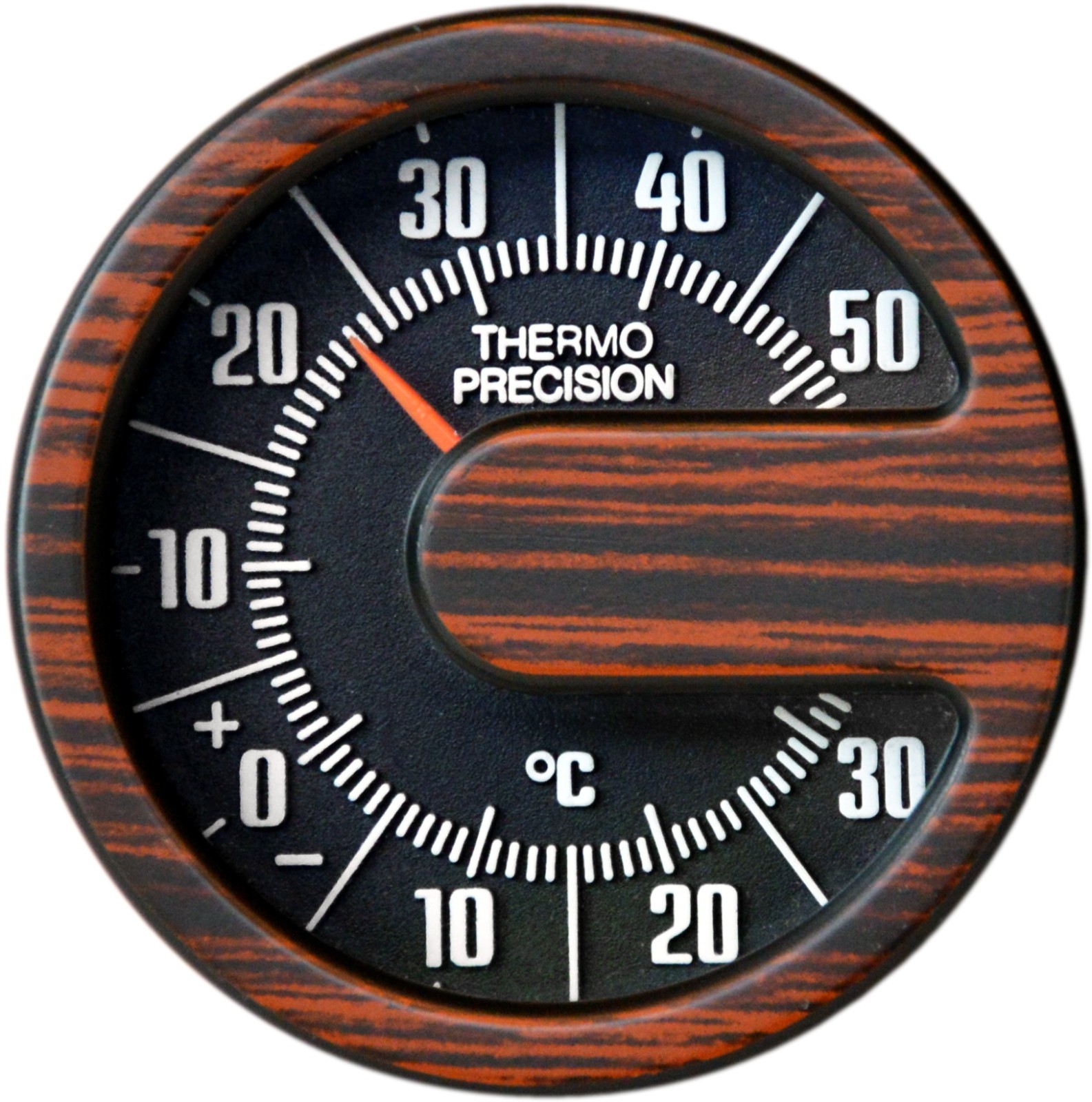 Reliefskala Wood Design Thermometer 5,6 cm selbstklebend