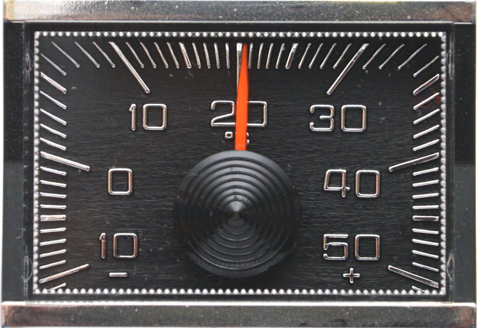 Auto Bimetall Thermometer 5 x 4 cm mit Reliefskala