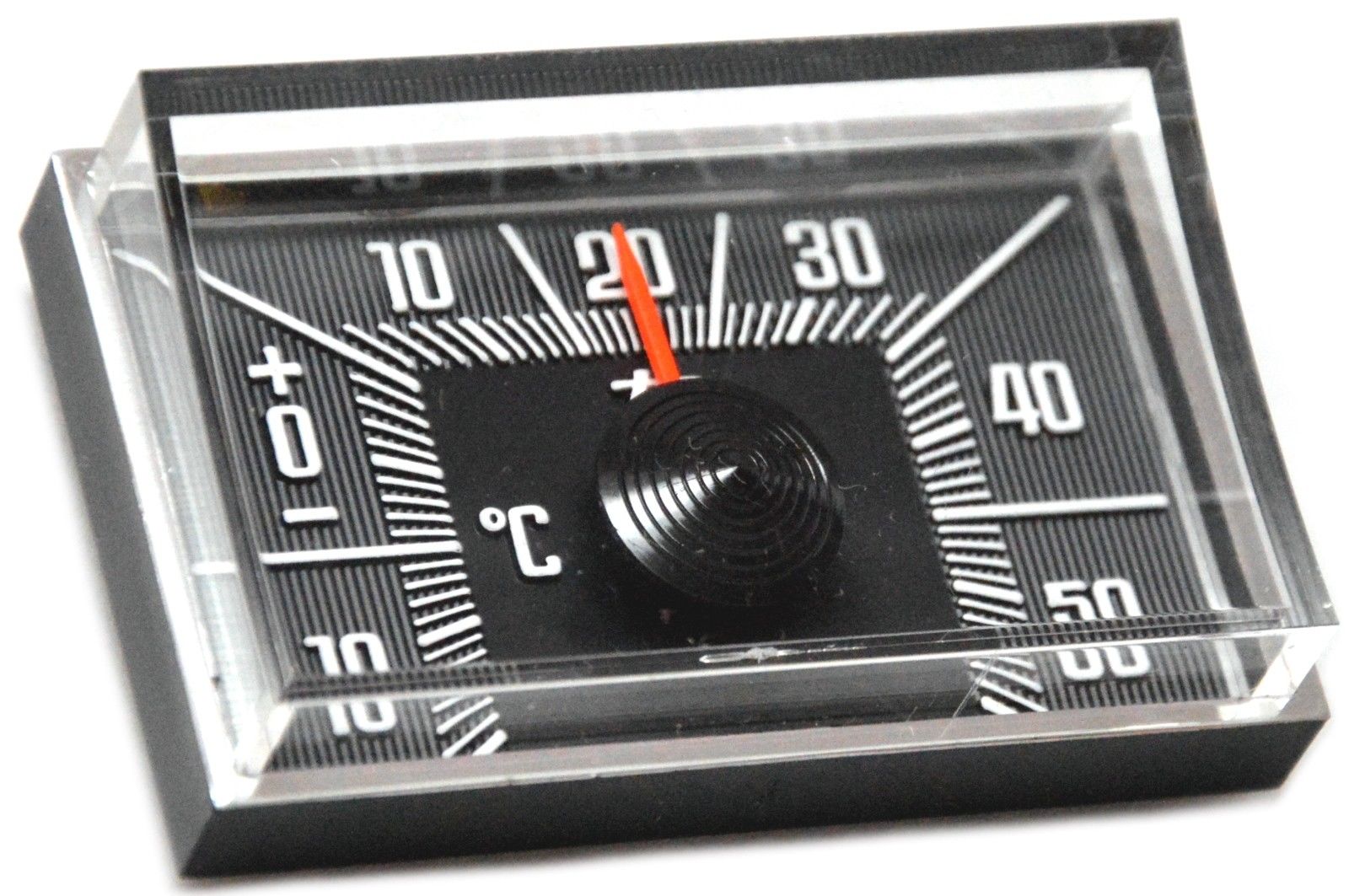 Auto Bimetall Thermometer 6 x 4 cm mit Reliefskala