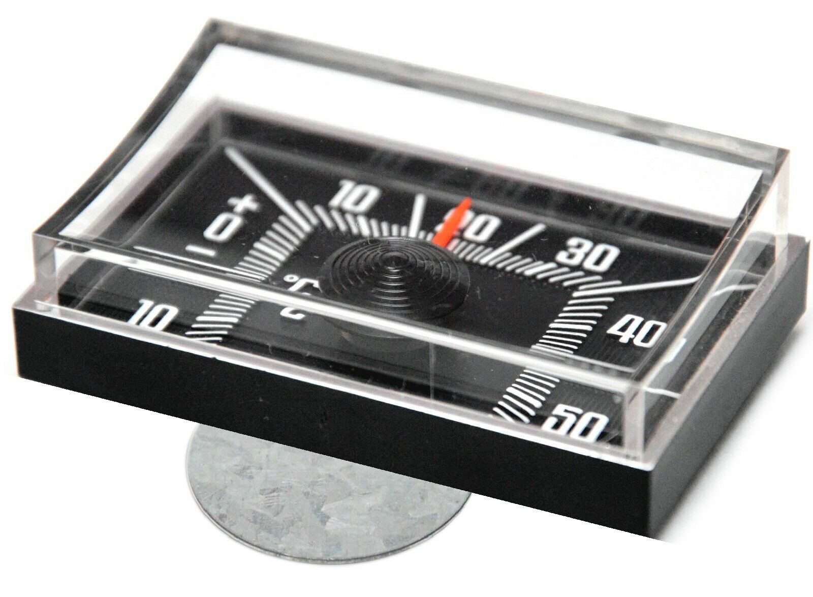 Auto Bimetall Thermometer 6 x 4 cm mit Reliefskala