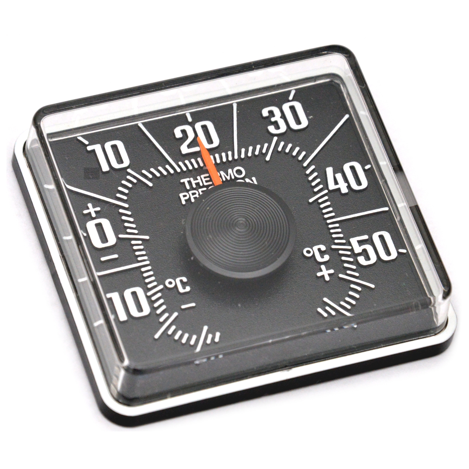 Auto Bimetall Thermometer 5 x 5 cm mit Reliefskala
