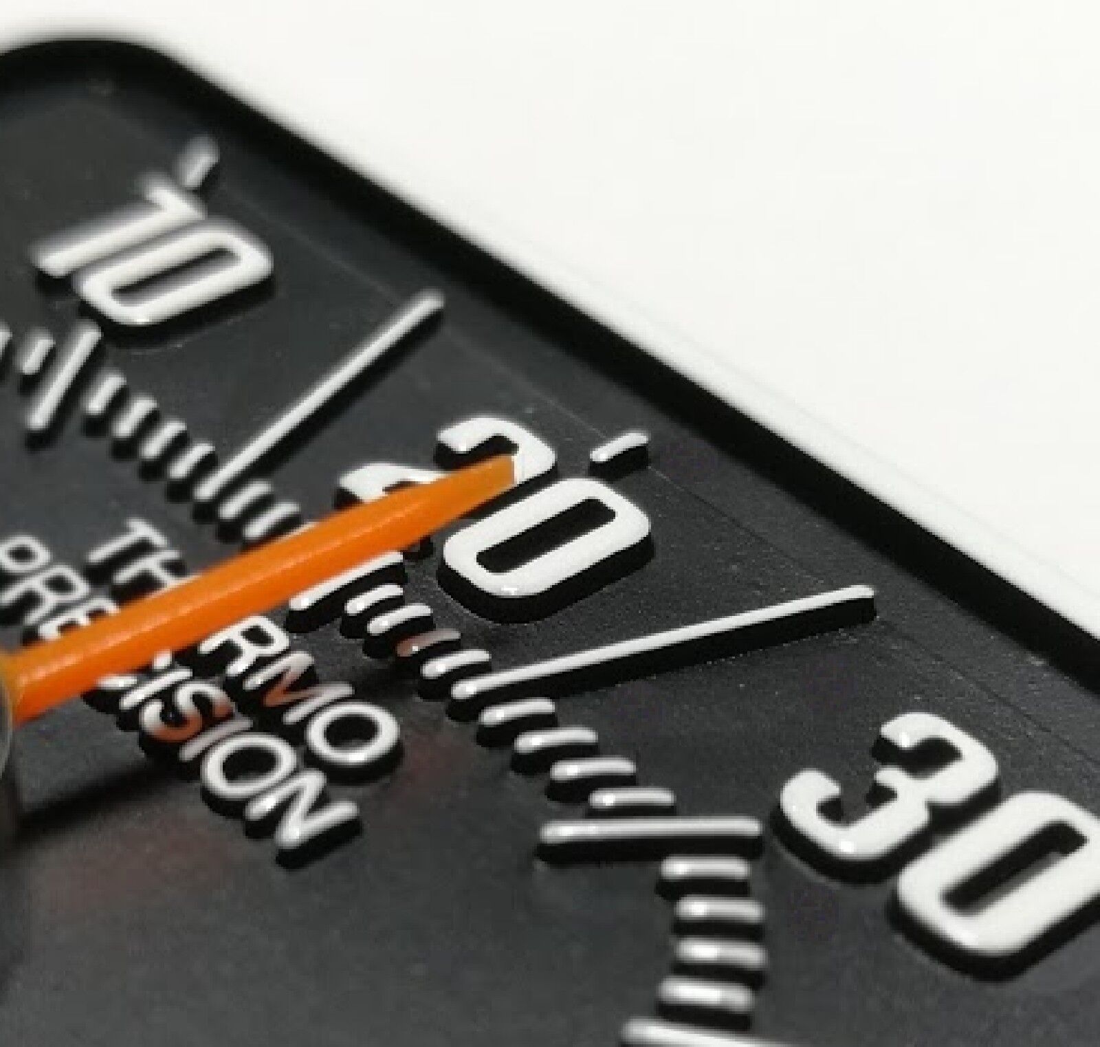 Auto Bimetall Thermometer 5 x 5 cm mit Reliefskala