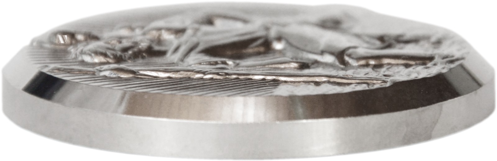 Diamantgefräster Metall Schutzpatron heiliger Sankt Christophorus 4,2 cm 