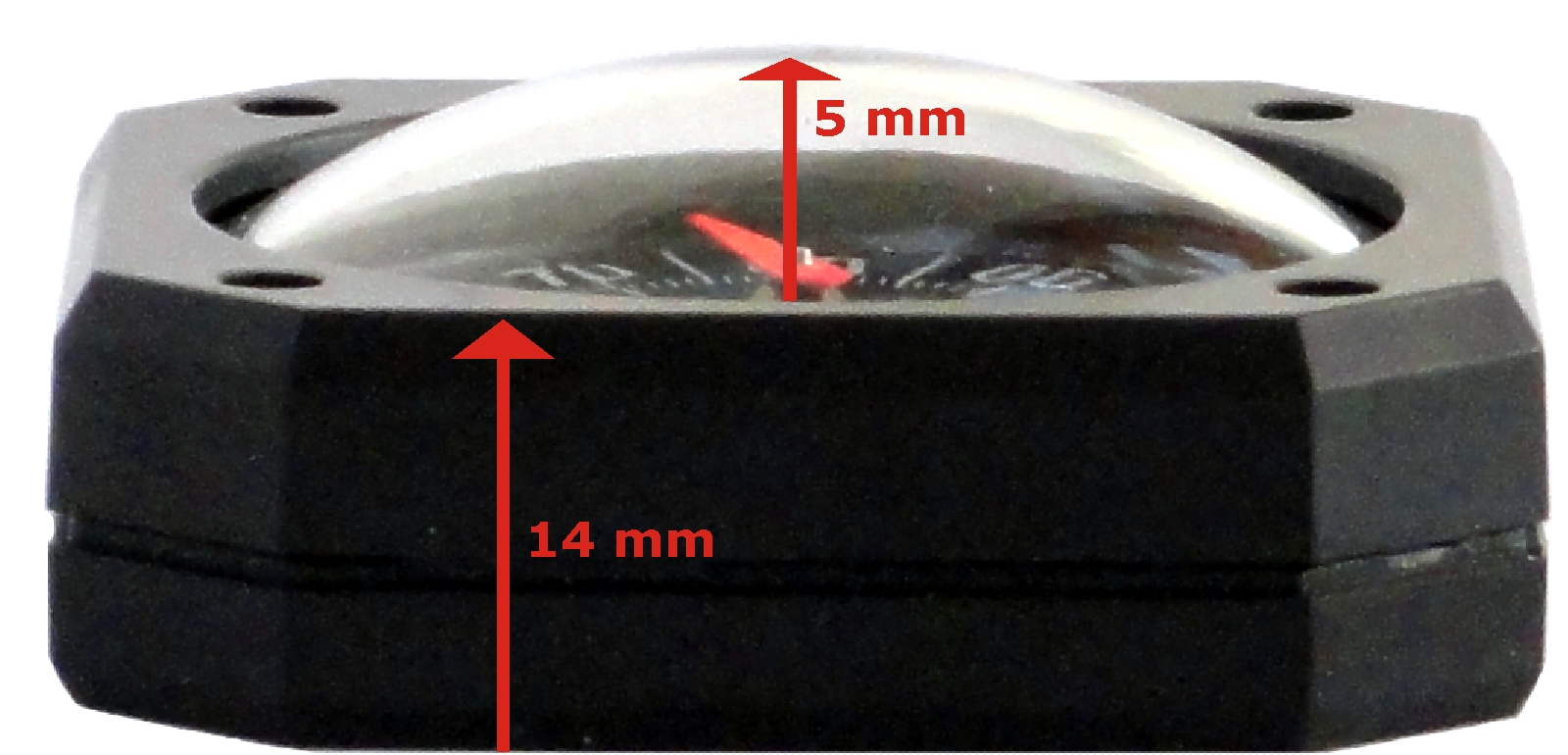 Bimetall Hygrometer 4,8 x 4,8 cm konvex