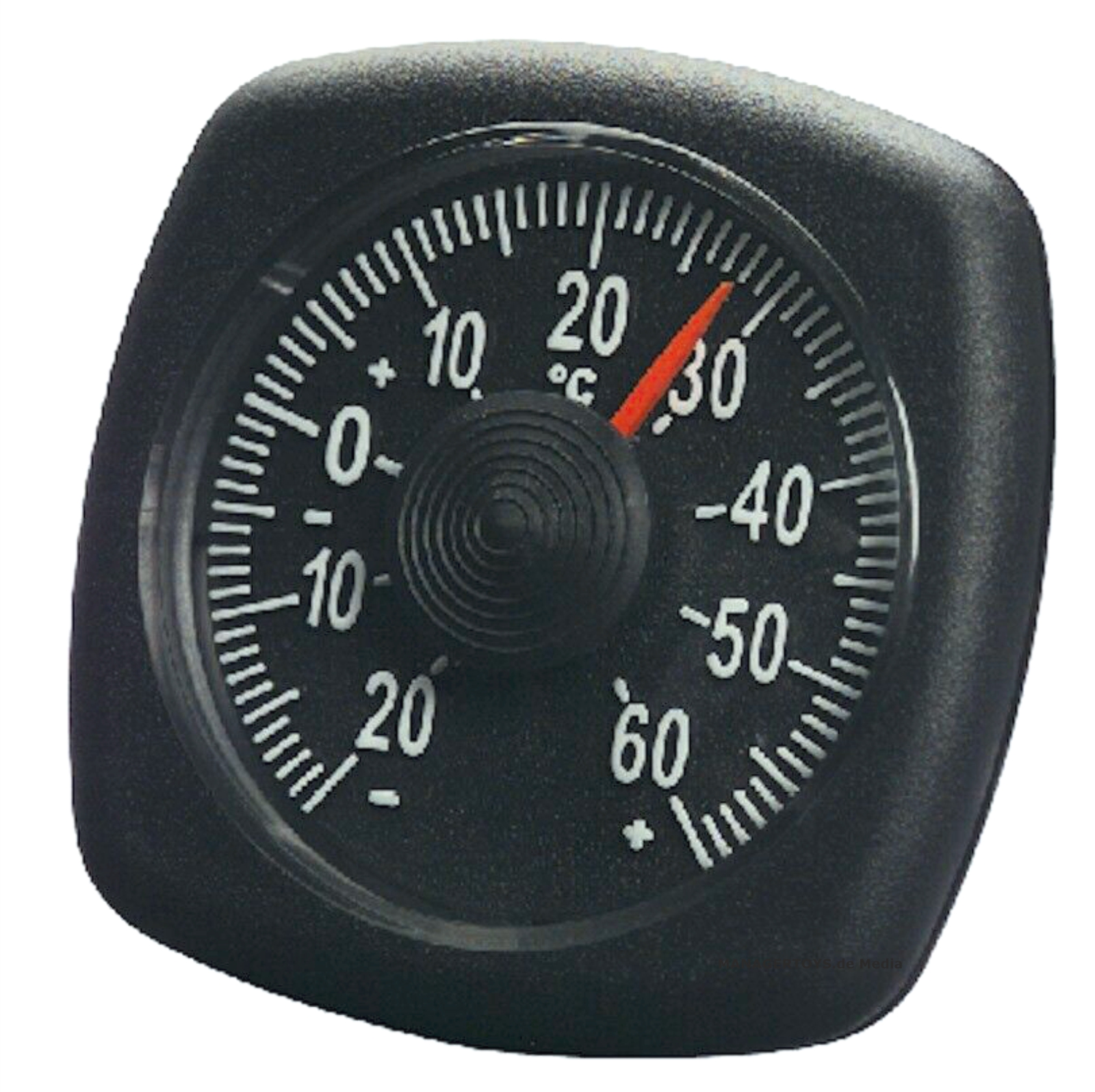 Bimetall Auto Thermometer 5 x 5 cm konvex u. selbstklebend