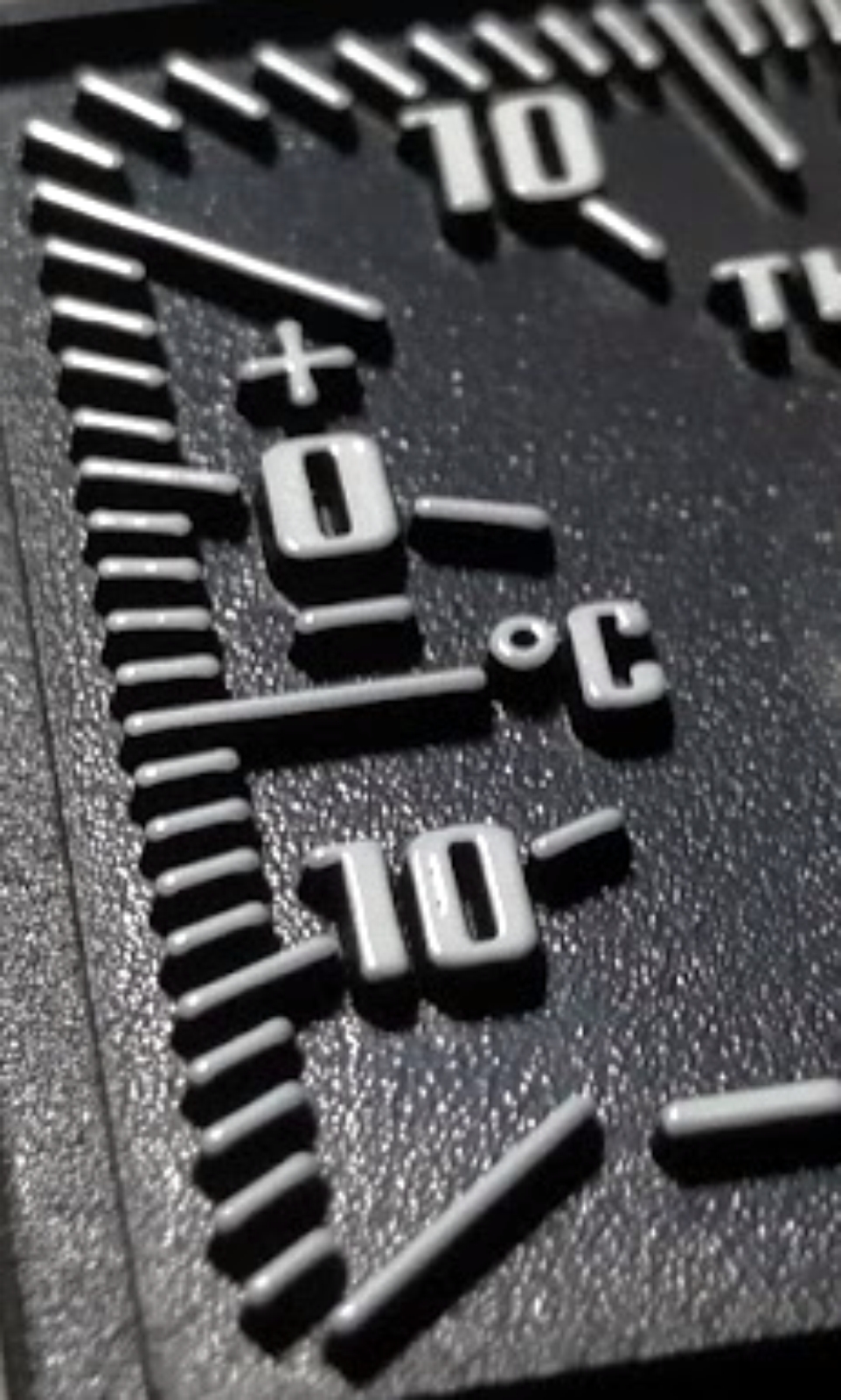 Bimetall Auto Thermometer 6 x 5,6 cm mit Reliefskala