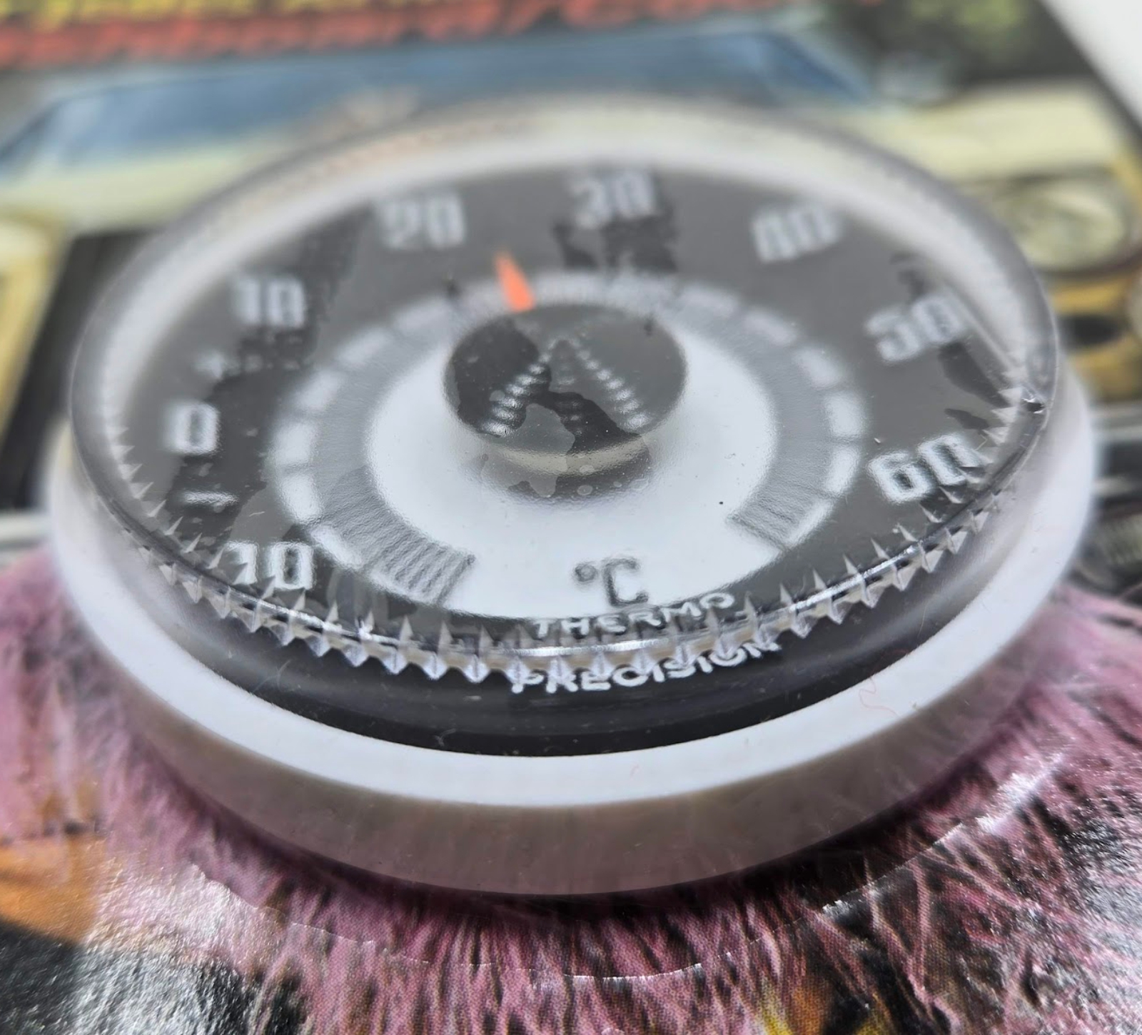 Flower Power Auto Bimetall Thermometer 5,6 cm selbstklebend