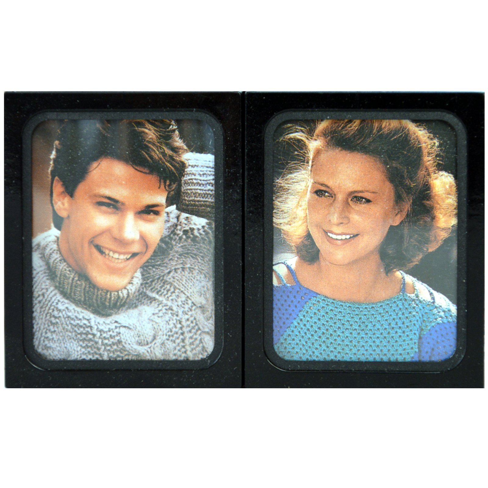 Doppel Bilderrahmen schwarz 10 x 6 cm selbstklebend