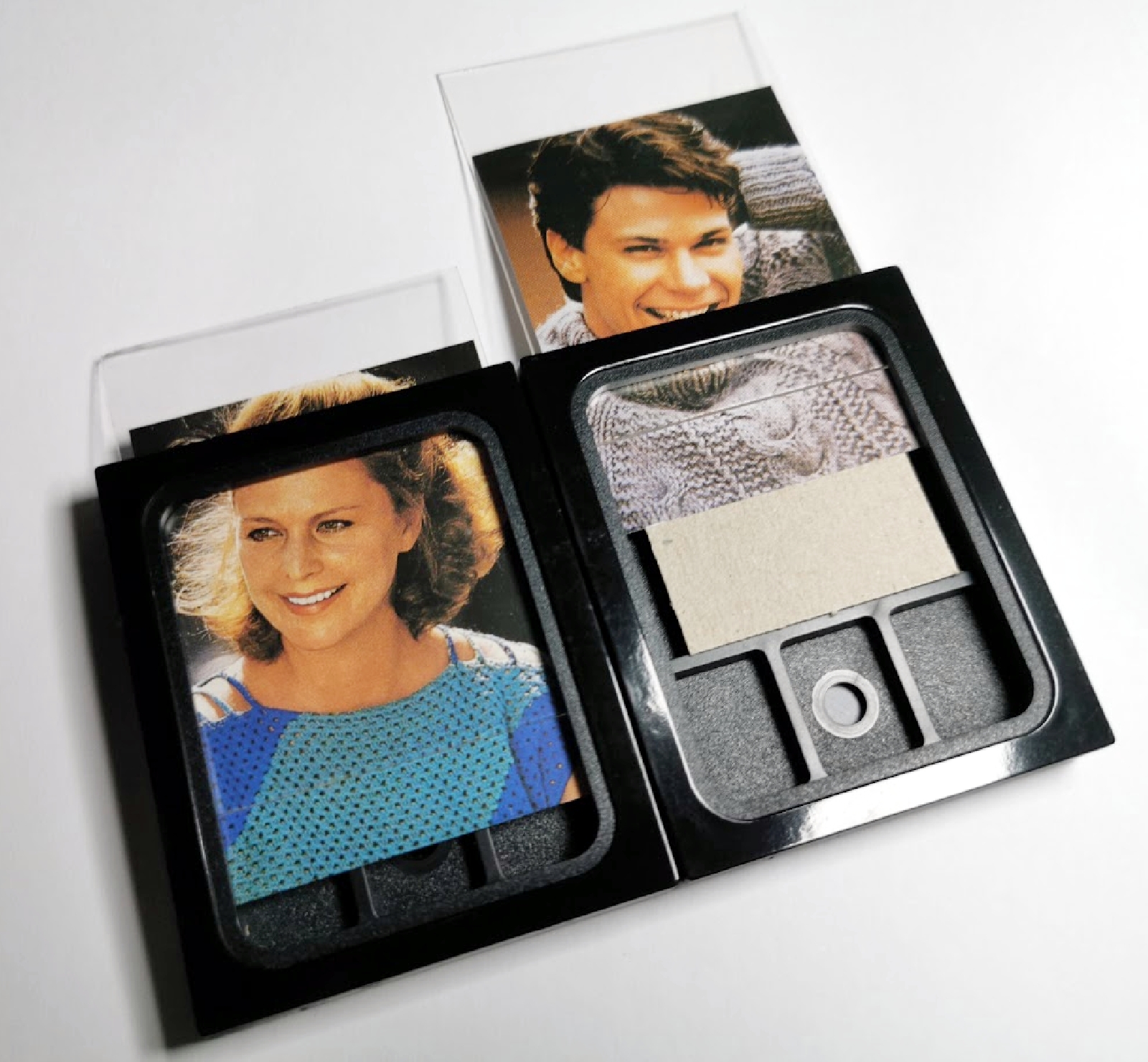 Doppel Bilderrahmen schwarz 10 x 6 cm selbstklebend