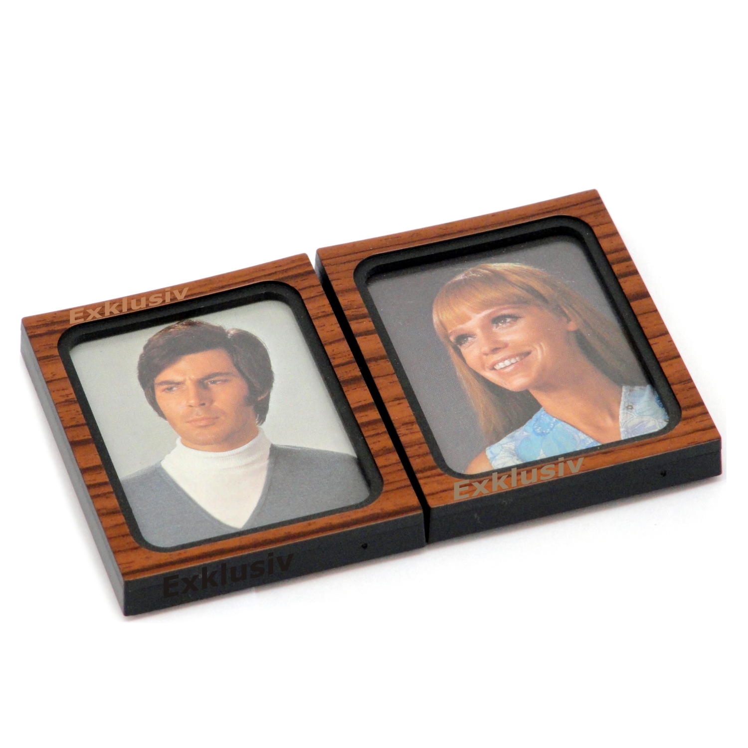 Doppel Bilderrahmen woodline 8 x 5 cm selbstklebend