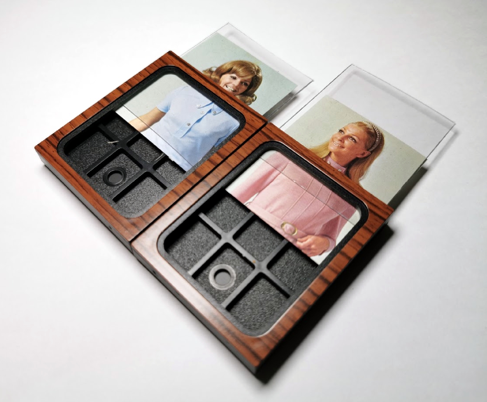 Doppel Bilderrahmen woodline 8 x 5 cm selbstklebend