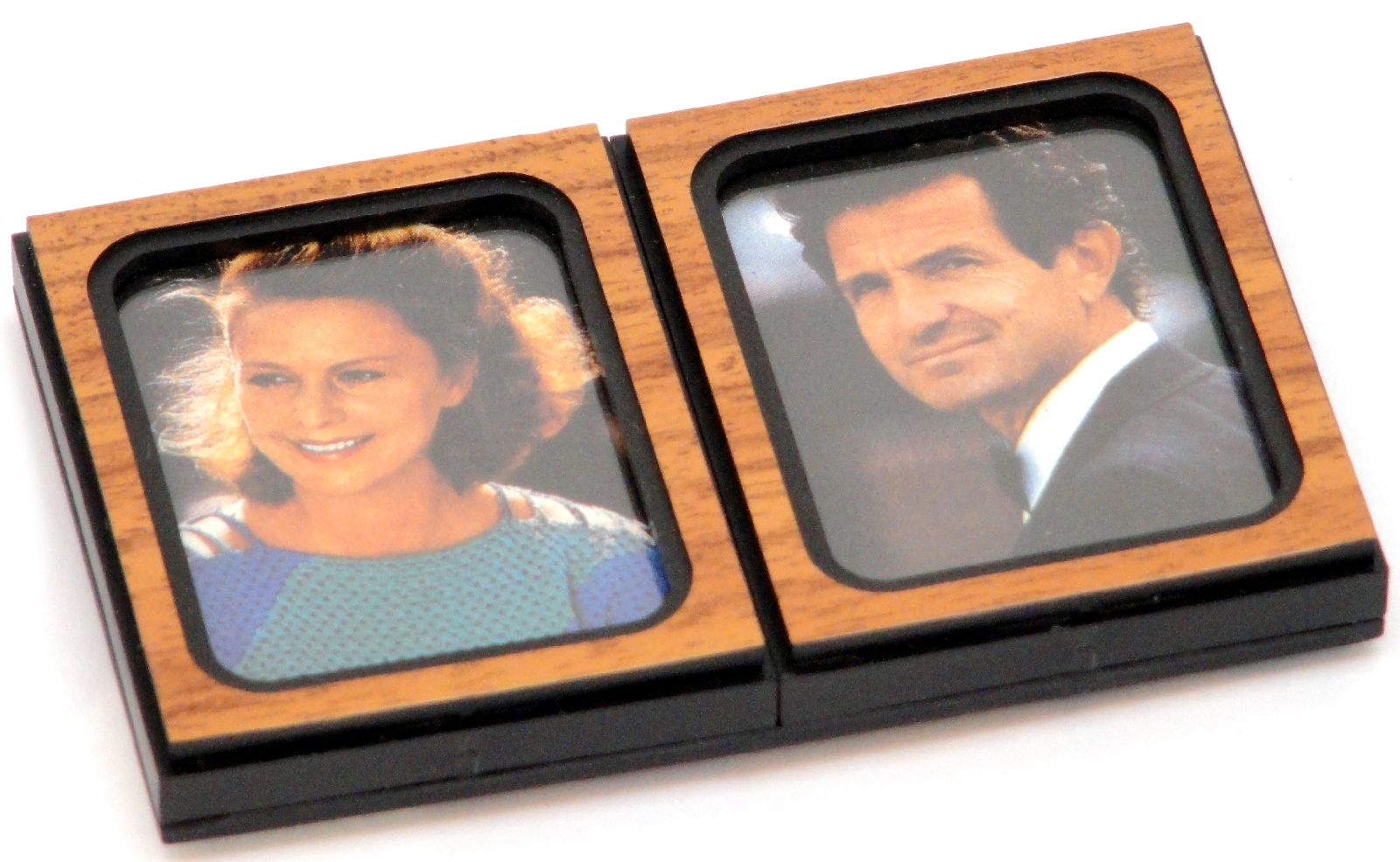 Doppel Bilderrahmen woodline 8 x 5 cm Magnethalter