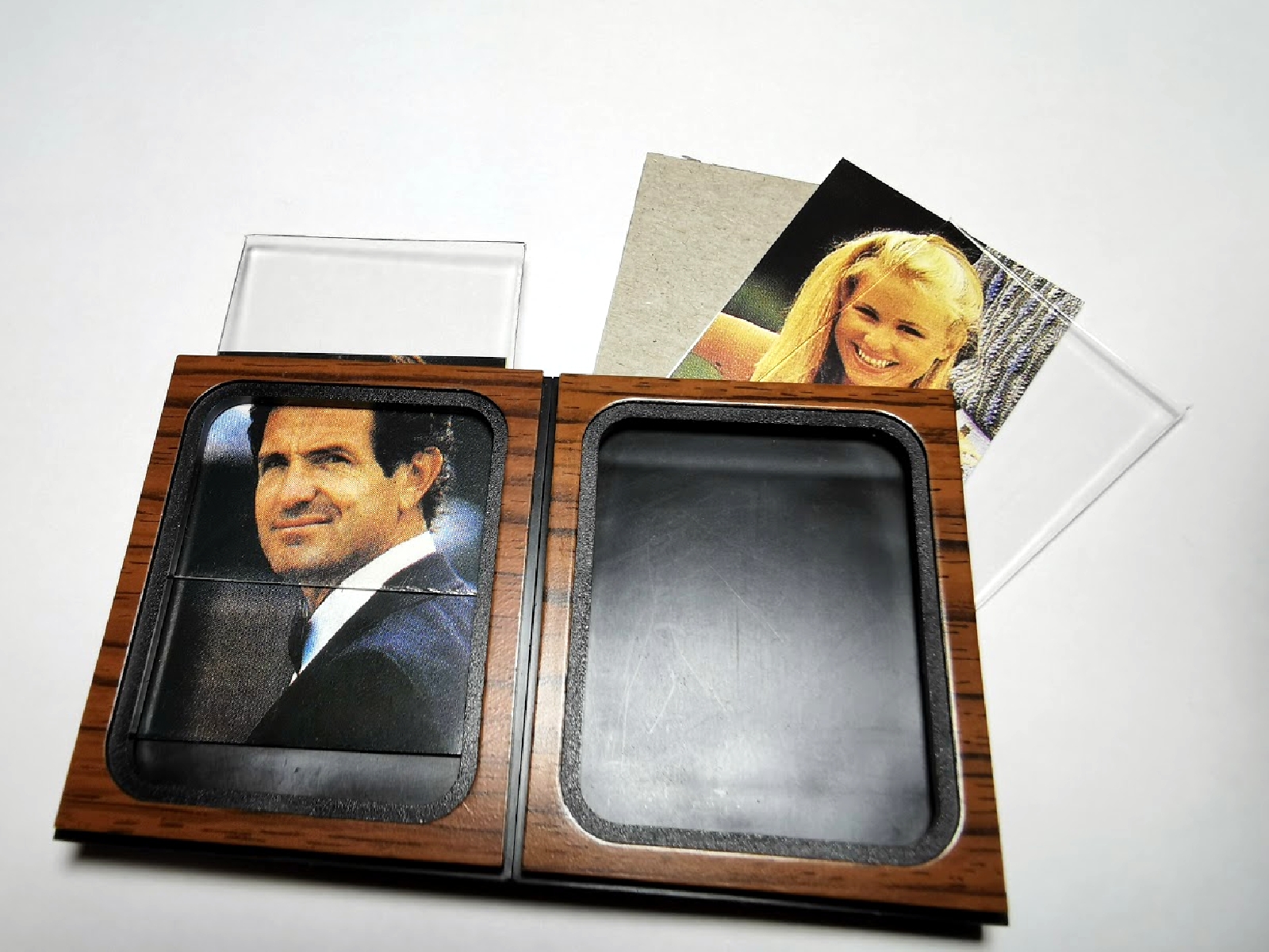Doppel Bilderrahmen woodline 8 x 5 cm Magnethalter
