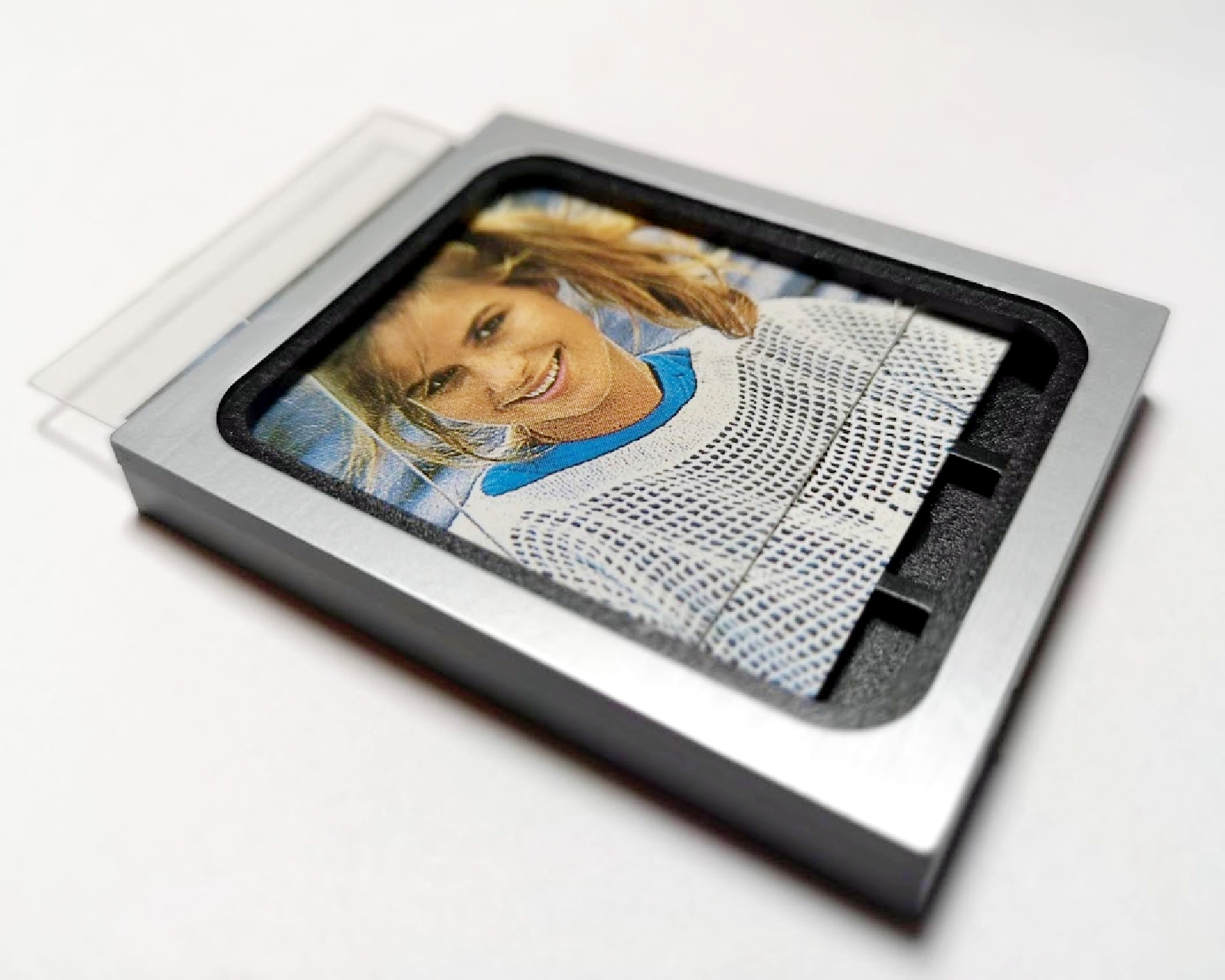 Bilderrahmen Fotorahmen silber 5 x 4 cm selbstklebend