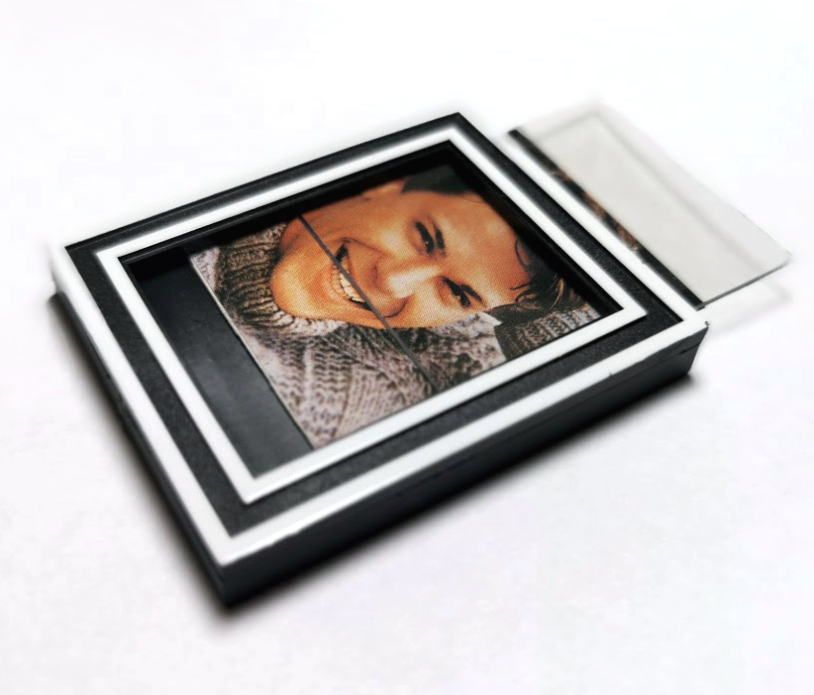 Bilderrahmen Fotorahmen weiß 5 x 4 cm selbstklebend