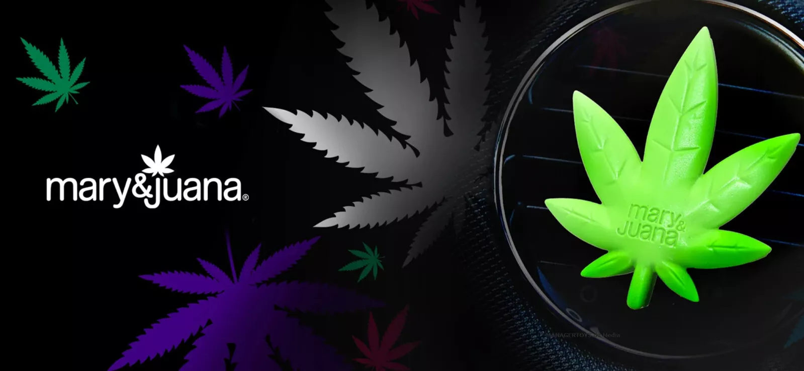 mary&juana Lufterfrischer Duftspender HEMP Clip GREEN