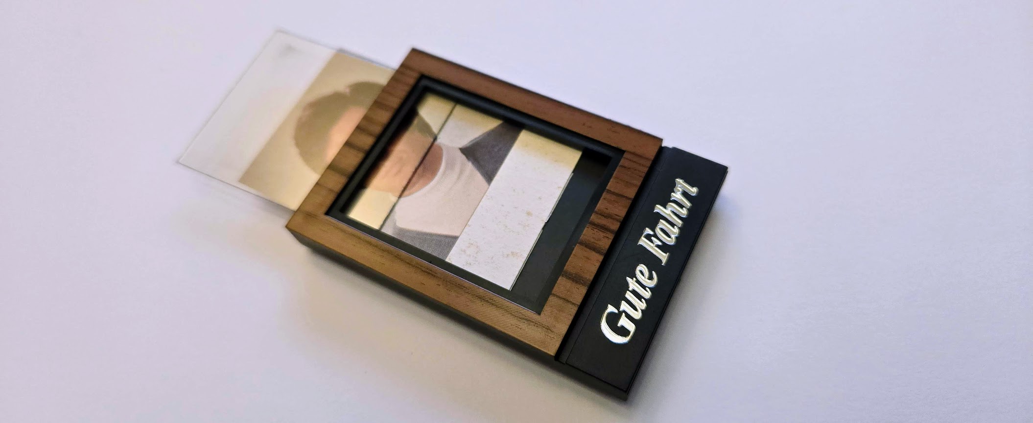 Fotorahmen Gute Fahrt Bilderrahmen 6 x 4 cm mit Magnet