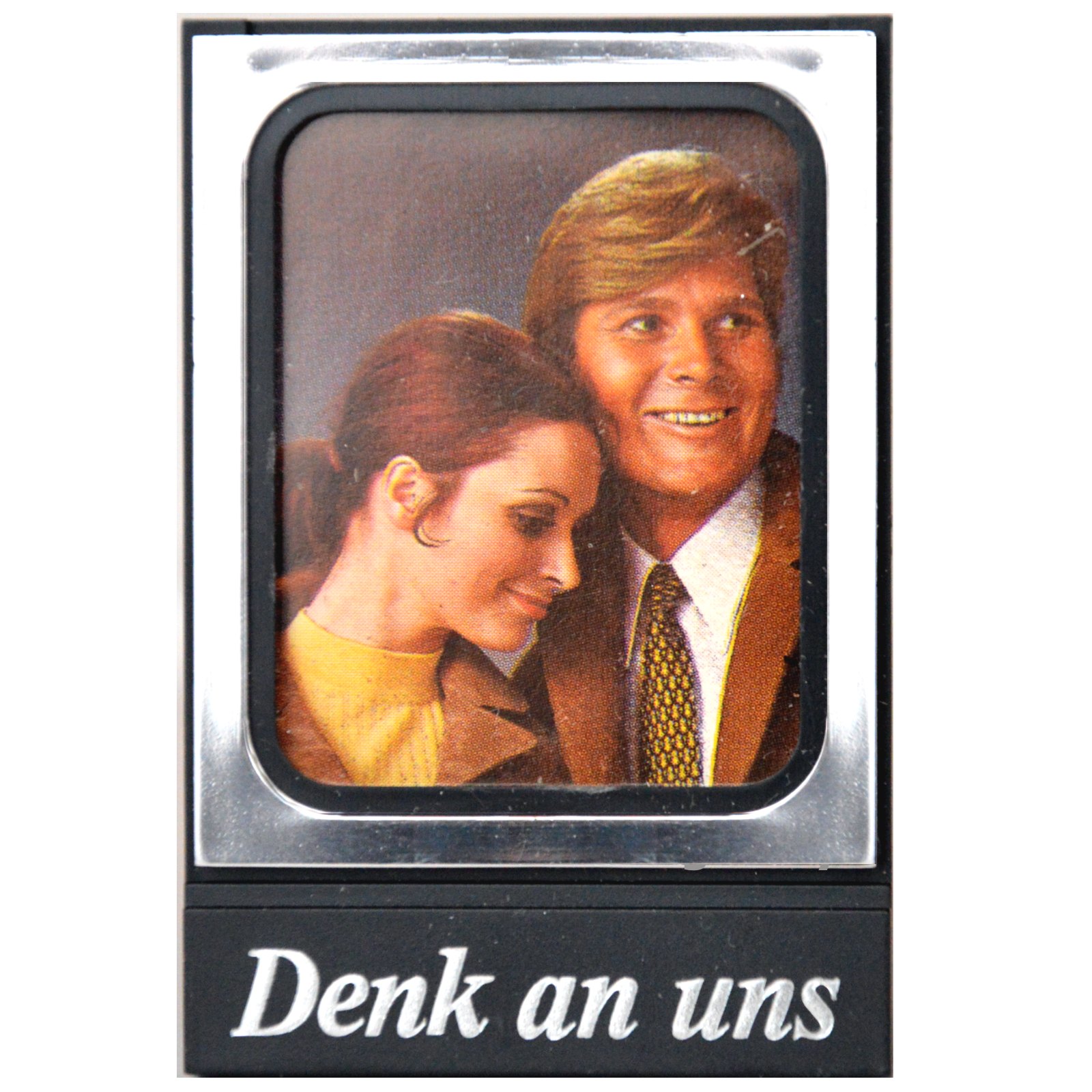 Auto Bilder Foto Rahmen Denk an uns verchromt 6 x 4 cm