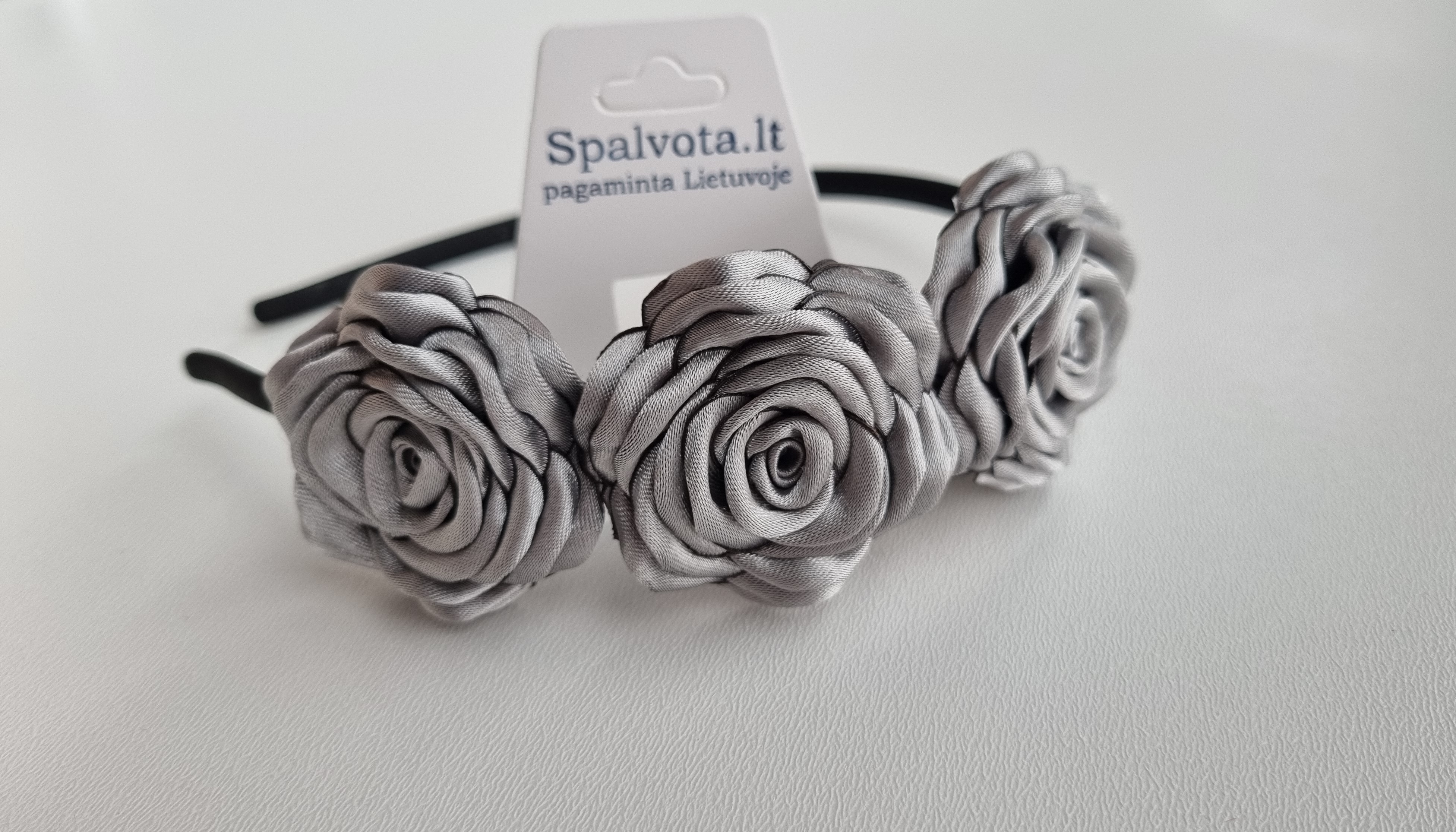 Plaukų lankelis su rožytėmis / Nr.054