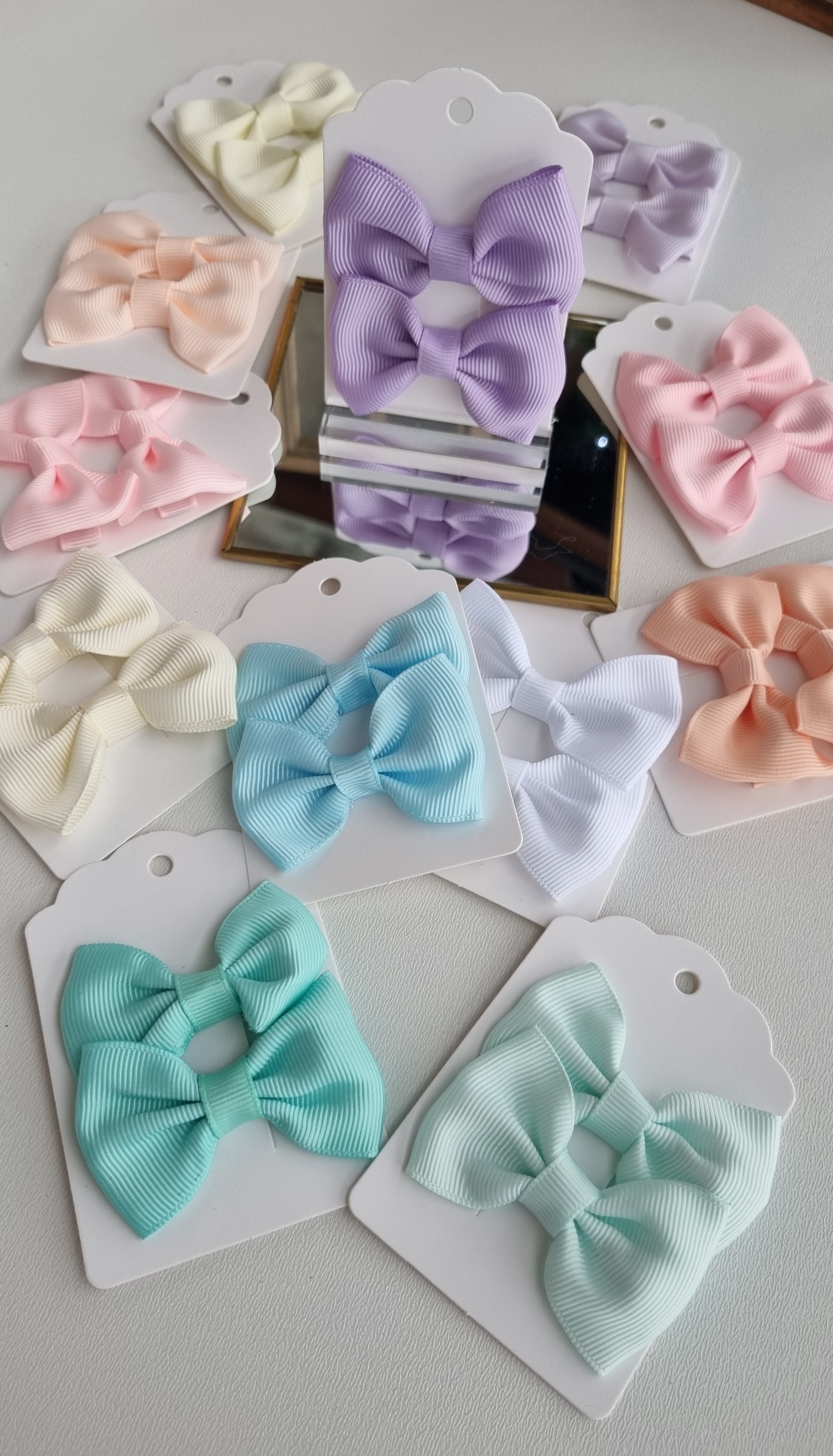 Plaukų segtukai kaspinėliai "Violetinė"