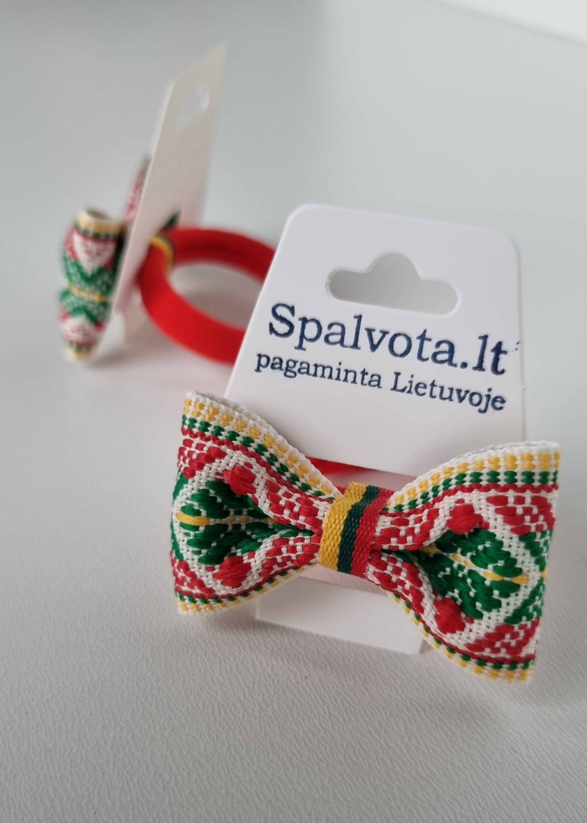 Plaukų gumutė austu kaspinėliu 001