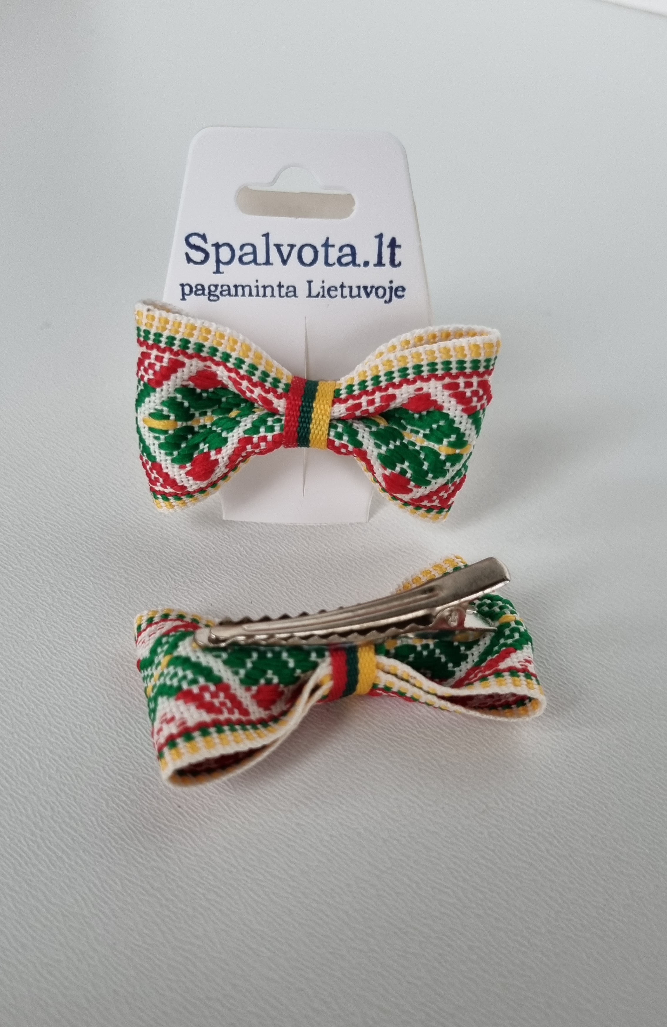 Plaukų segtukas austu kaspinėliu 001
