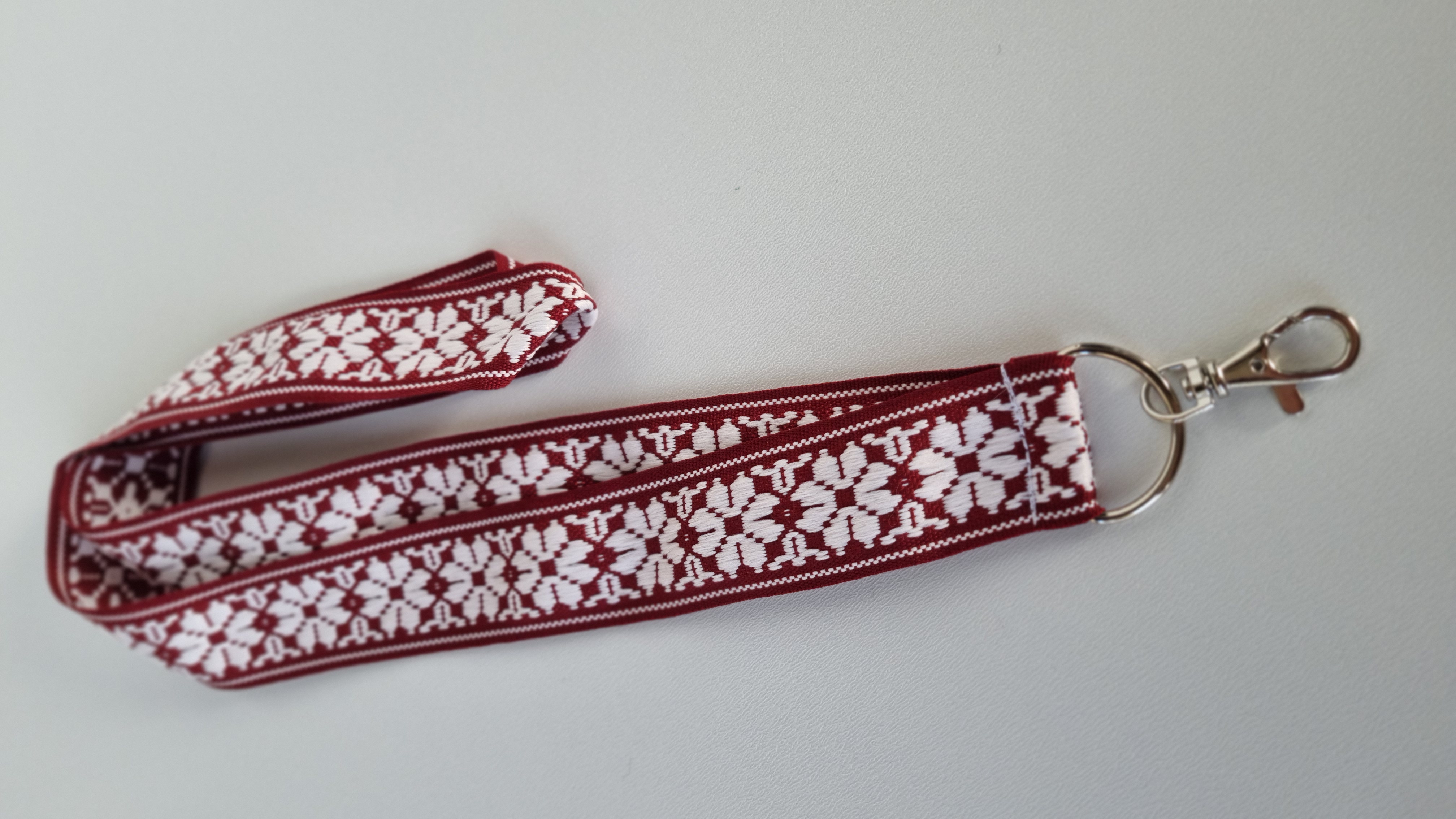 Juosta ant kaklo "Austinė Bordo Balta"