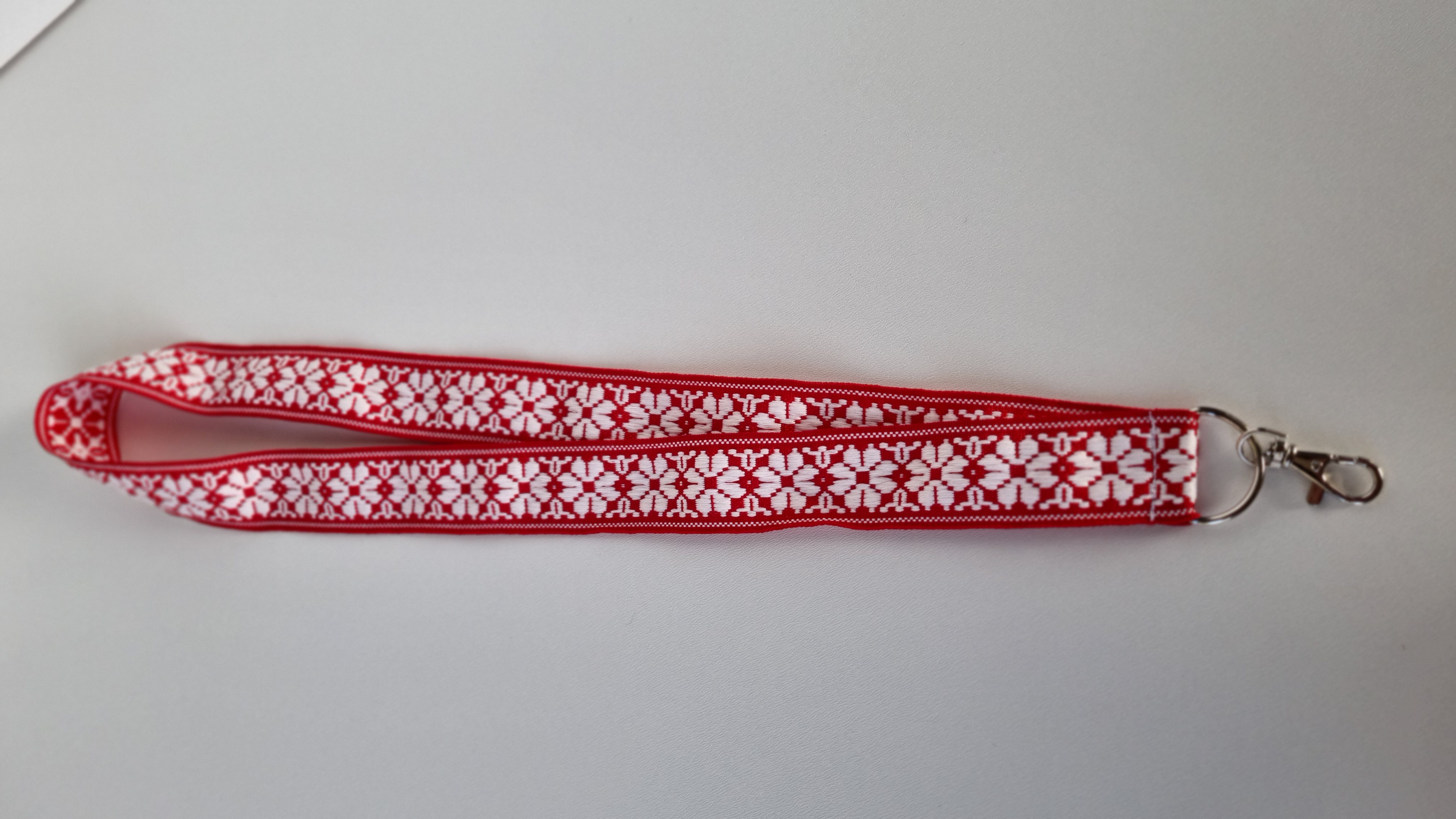 Juosta ant kaklo "Austinė Raudona Balta"