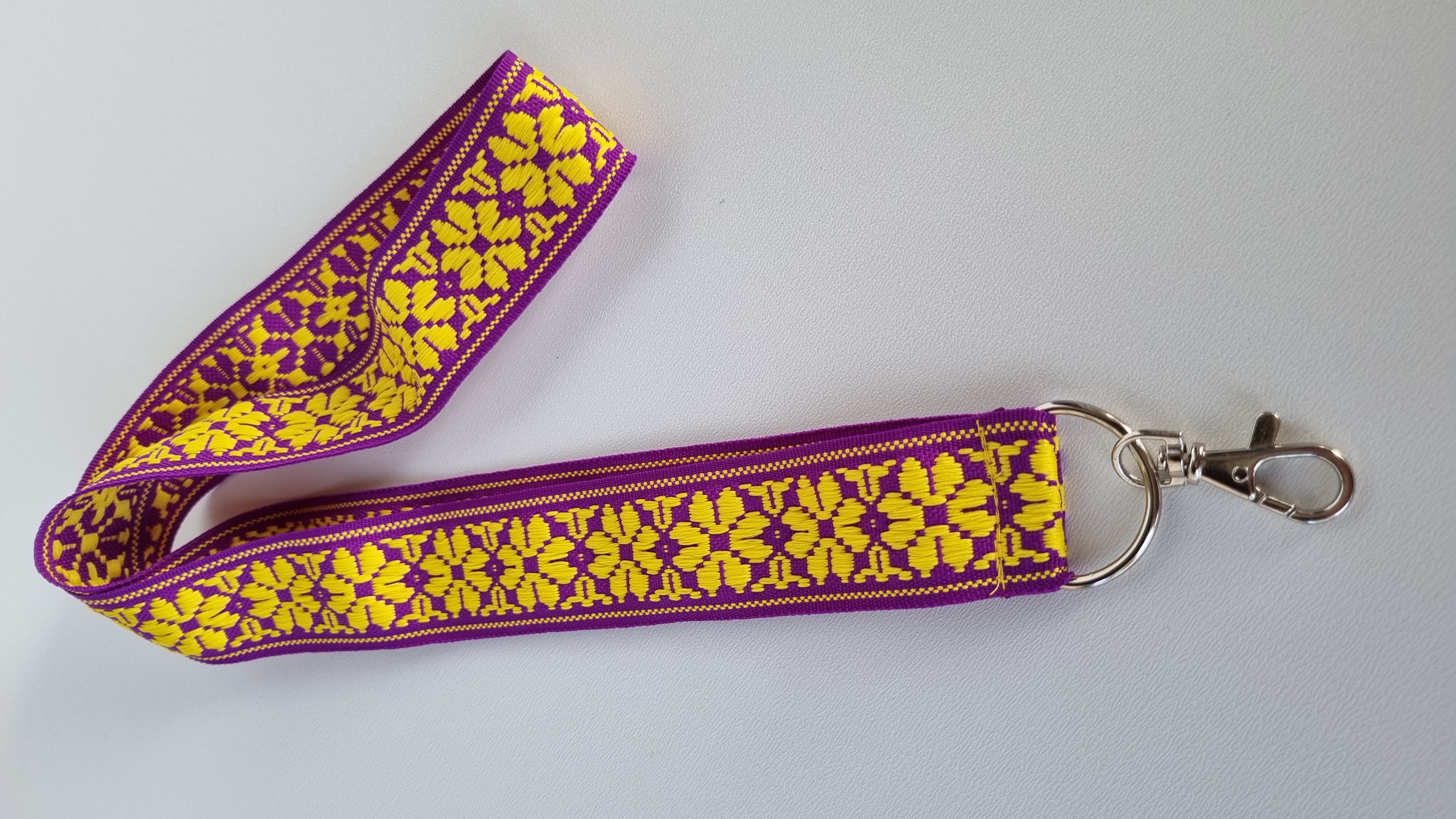 Juosta ant kaklo "Austinė Violetinė Geltona"