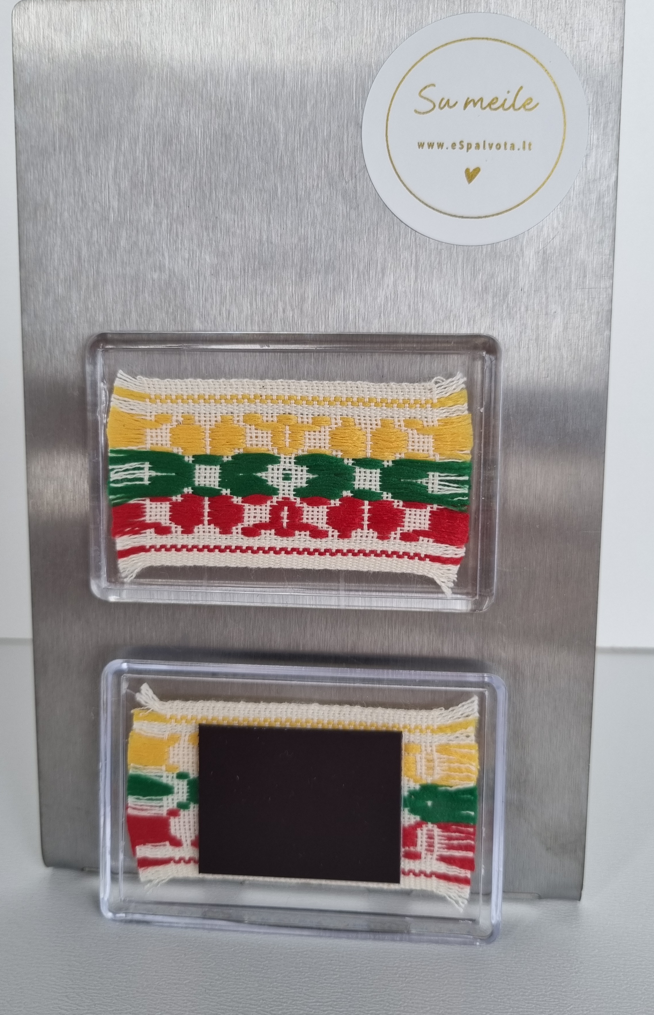 Magnetas su austine juosta "lietuviška gėlytė"