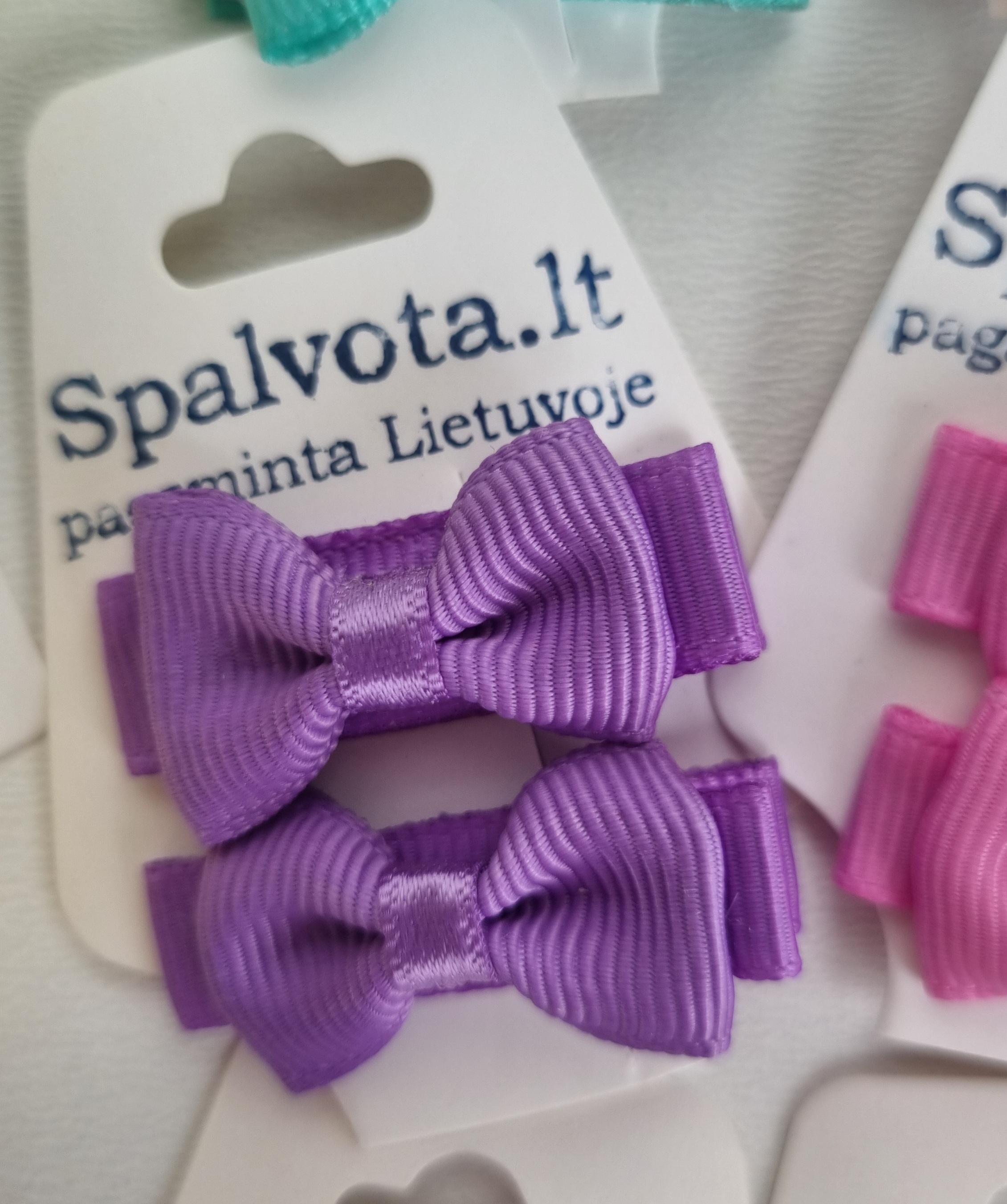 Plaukų segtukai MINI kaspinėliai 10
