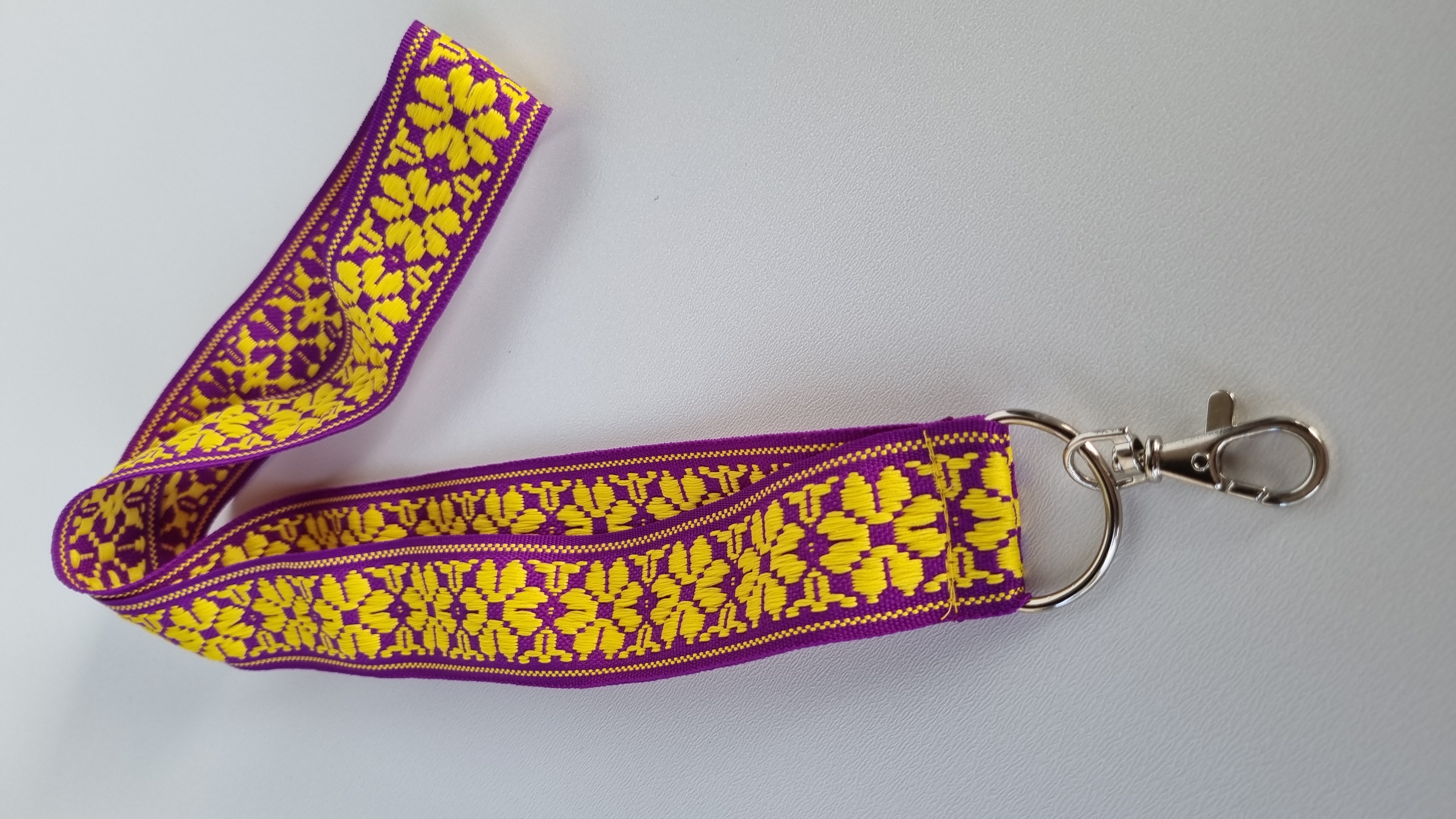 Juosta ant kaklo "Austinė Violetinė Geltona"