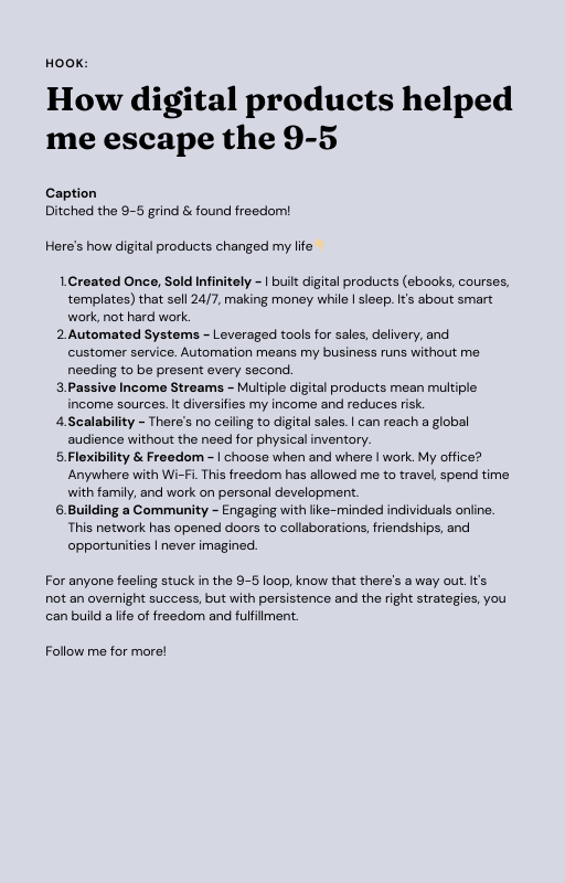 30 Instagram Hooks & Reels captions