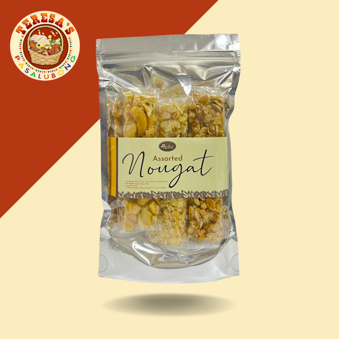 Lailen's Assorted Nougat Pinipig, Peanut, Cashew (6pcs)