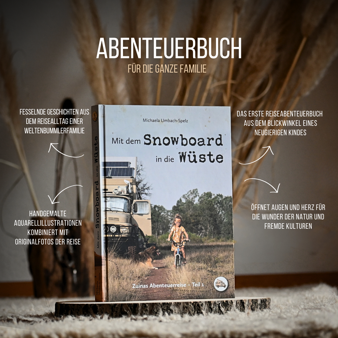 "Mit dem Snowboard in die Wüste" Kinderbuch
