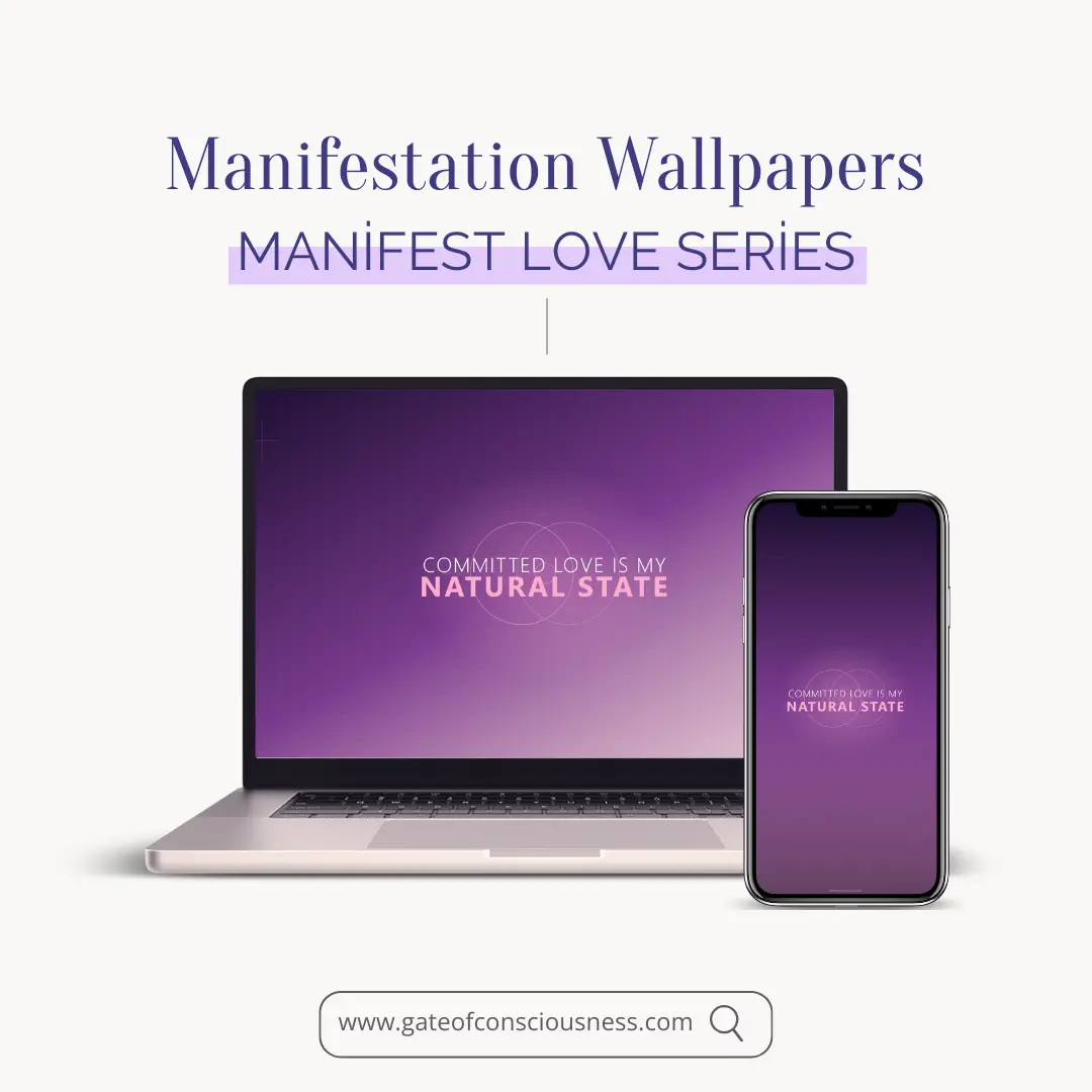 Manifestation Wallpapers - Minimalist Manifest Love Series (Desktop + Mobile)