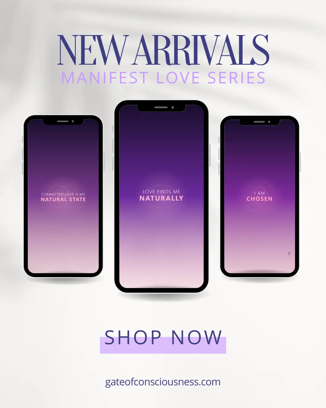 Manifestation Wallpapers - Minimalist Manifest Love Series (Desktop + Mobile)