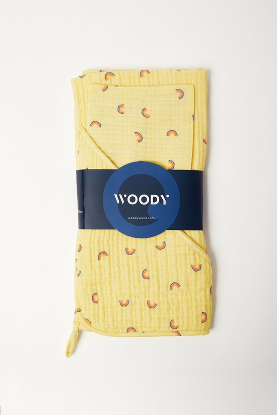 Tertra badcape + washandje Woody 